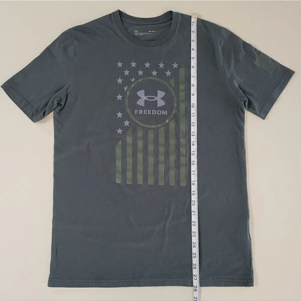 Under Armour Men's Crewneck Freedom Flag Shirt Sleeve T-Shirt